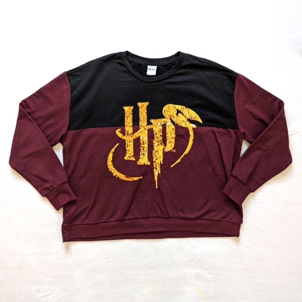 Harry Potter color block sweatshirt with sequin details women's 1X